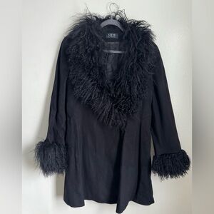 Vintage Searle Mongolian Lamb Wool Fur Coat L penny lane style
